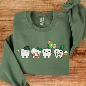 Dental St. Patrick's Day Sweatshirt, Dental Hygienist Sweater, Dental Hygiene Gift, Dental Assistant Gifts, Dental Student, Dentist Gift