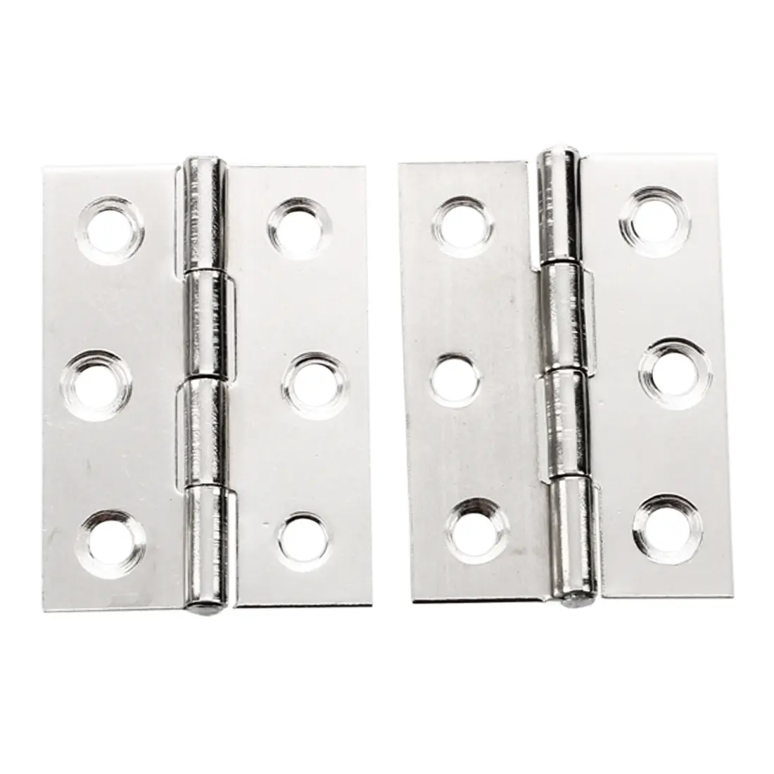 2pcs Rust-Resistant Stainless Steel Door Hinges, 2 Inch (4.4x3.1cm) with Deformation Loading, for Wardrobe Doors & Household Appliance Hardware Parts, Comes with Gift Box to Enhance Your Experience, 2 Inch 4.4 X 3.1 Cm