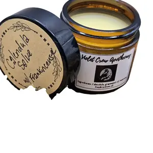 Calendula Salve with Frankincense – All-Natural Gentle Healing Balm for Dry, Sensitive Skin | Calendula Infused Grapeseed & Beeswax - Restore, Repair, Moisturize