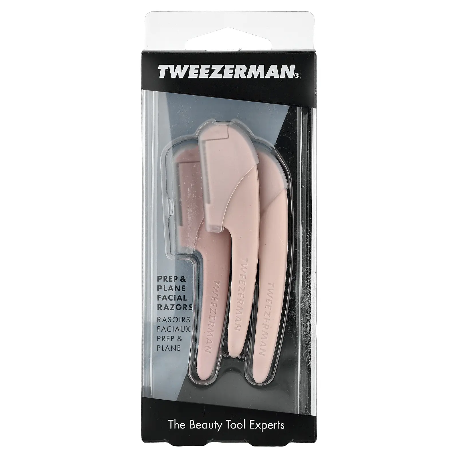 Tweezerman Prep & Plane Facial Razors, 3 Count