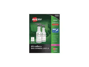 AVERY 60503 3-1/2" x 5" GHS Chemical Labels for Laser Printers, 200