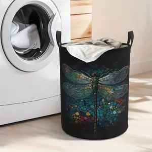 Colorful Butterfly Laundry Basket - A Foldable and Stackable Thick Oxford Cloth Storage Basket with A Handle, Suitable for Use in Bathrooms, Bedrooms, and Laundry Rooms - A Multi-functional Organizer for Clothes and Toys, A Relaxing Home Decoration