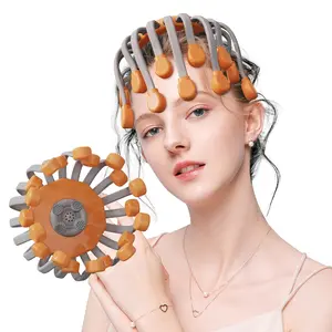 24 Claw Head Massager, Relieves Stress & Migraines, Silicone Relaxation Aid, Ergonomic Design, Portable & Lightweight, Ideal for Home & Travel Use