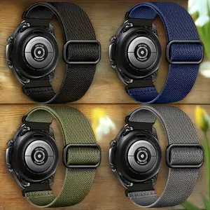 Adjustable Nylon Woven Sports Watch Bands Set, 20mm & 22mm Unisex, Compatible with Multiple Models, 4 Piece Pack, Smart Watch Strap, Durable