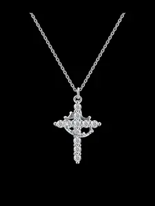 Elegant Rotatable Crown Cross Pendant Necklace, Unisex Fashion Jewelry, Perfect Gift for All Occasions, Casual and Formal Wear, Cross Necklaces