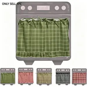 Handmade Oven Apron, Kitchen Cooking Aprons, Farmhouse Kitchen Decor, Tie-Dyed Design, Heat Resistant, Easy Installation, Hidden Storage, Elevate Your Space