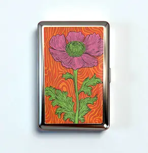 Vintage Card Holder Wallet - Trinkets Stash Tin Box Metal Wallet Business Card ID Holder, Versatile Case