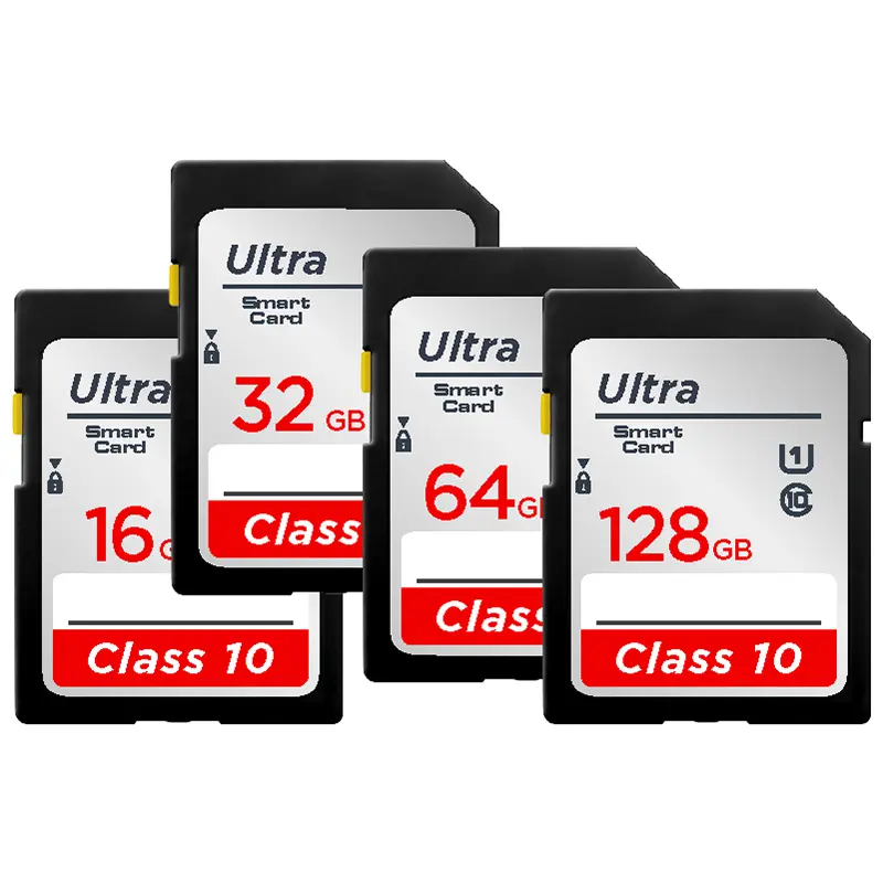 High-Speed V10 Full-Size Flash SD Memory Card - Multi-Capacity (16GB,32GB,64GB,128GB,256GB) with Fast Write Speed, SD Slot Compatible for Cameras for Photography