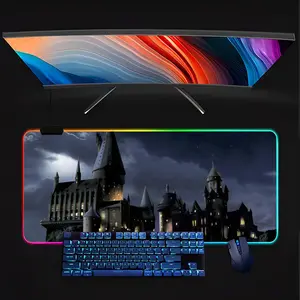 p-Potter Magician h-Harrys Mouse Pad RGB gaming keyboard with LED backlight, rubber gaming mouse pad, keyboard mat