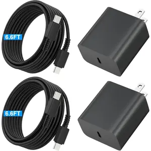 2 Pack 45W Super Fast Charger Type C Block with 6.6Ft Cable for Samsung Galaxy S25 Ultra/S25+/S25/S24/S23 Ultra/S23+/S22 Ultra/S22+/S20 Ultra