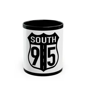 Mug Custom 95-South Black 11oz or 15oz Ceramic Coffee Cup Glossy Finish Microwave & Dishwasher Safe Reusable Drinkware