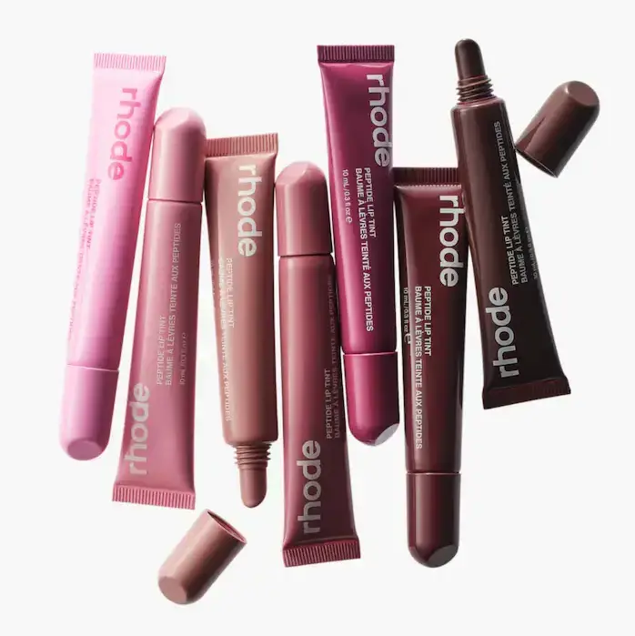 Ruby & Millie Peptide Lip Tint Nourishing Lip Glaze, Hydrating Tinted Lip Balm, Buildable Natural Lip Color, Long‑Wear Lip Makeup, 10 Beautiful Shades to Choose, 10ml