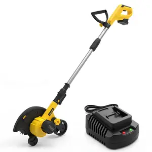 20V 9" Cordless Lawn Edger with 4.0Ah Battery & Charger, 3 Cutting Depths, Adjustable Handle, Brushless Electric Edger Lawn Tool for Sidewalk, Driveway-Yellow