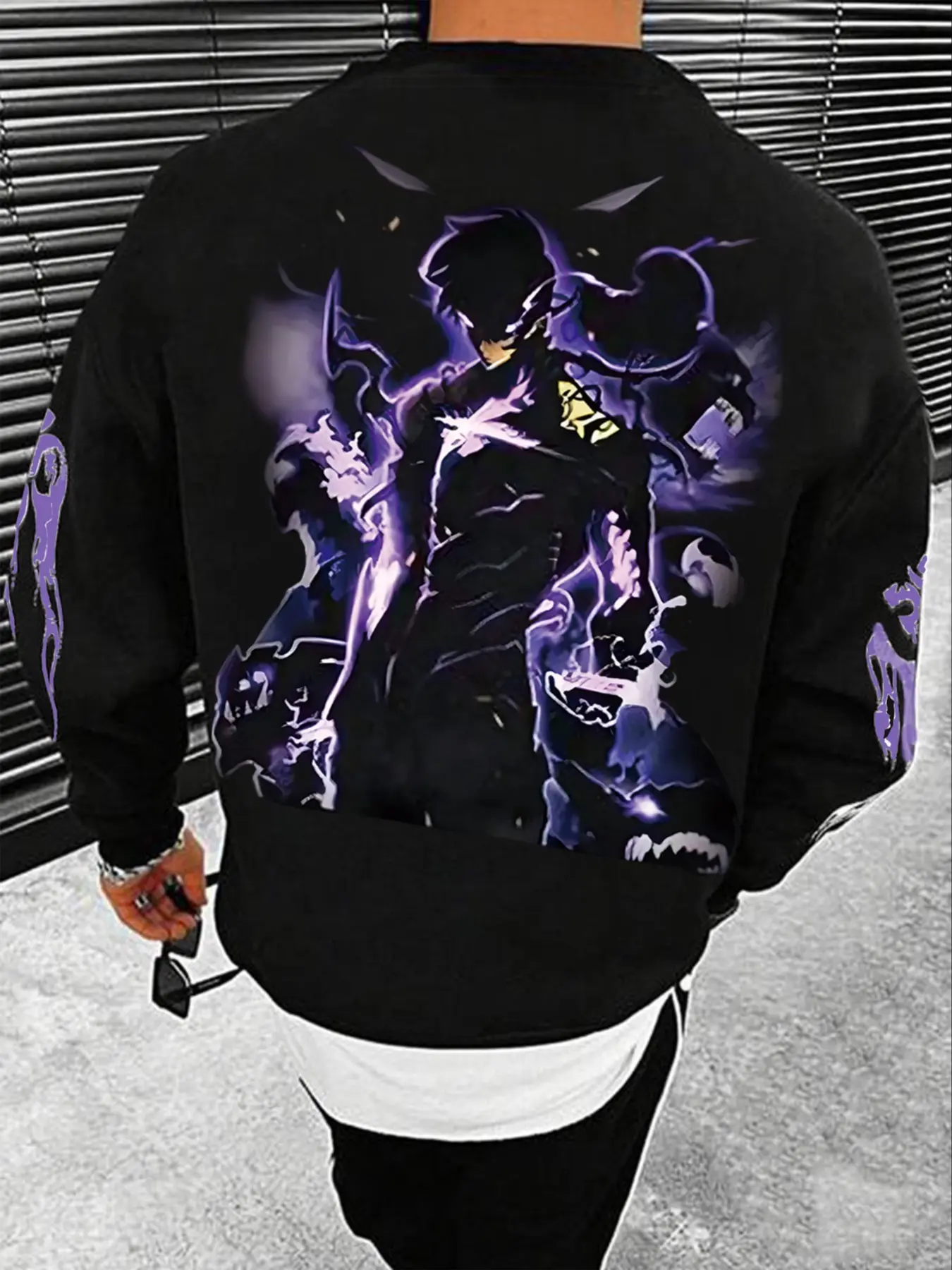 Solo Leveling Anime Hoodie, Sweatshirt, Tops, Unisex Soul Print Long Sleeve Pullover, Fall & Winter Casual Streetwear, Gift for Anime Fans