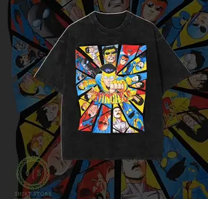 Vintage Invincible TV Show Mark Invincible Comfort Color Shirt, Retro Superhero Graphic Tee, Unisex Casual Streetwear, Cosplay Costume Top, Soft Cotton Oversized Tee, Gift for Comic Fans & Collectors