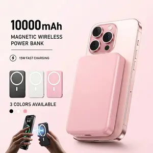 10000mAh Magnetic Power Bank 15W Fast Charging, Mag/Safe Wireless Portable Charger for iPhone 16 15 14 13 Pro Max, Portable External Battery for Travel Never Run Out of Battery!