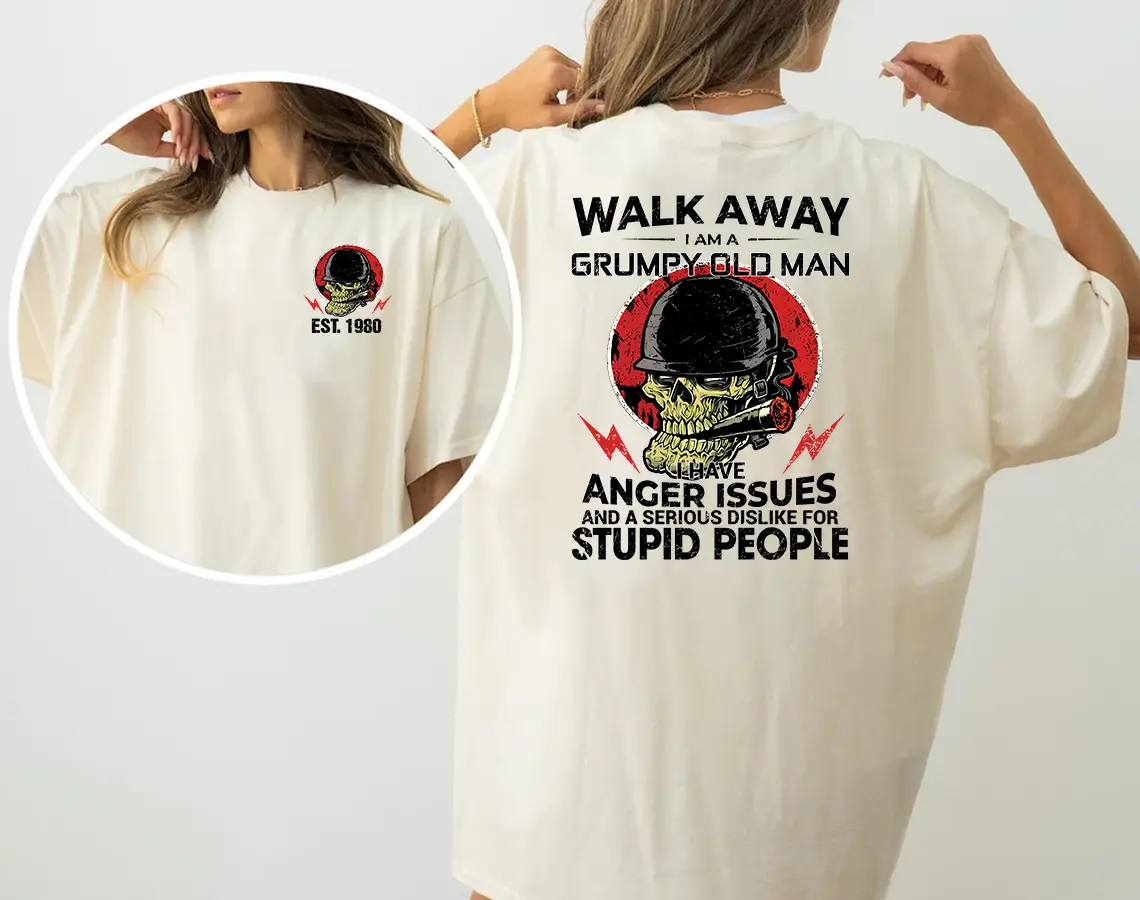 [Generation Studio] Personalized Year 1965-1980 I Am Grumpy Old Man Generation X T-Shirt, Gen X Walk Away Shirt, Generation X Shirt, Full Colors, Full Sizes, For Men, For Women