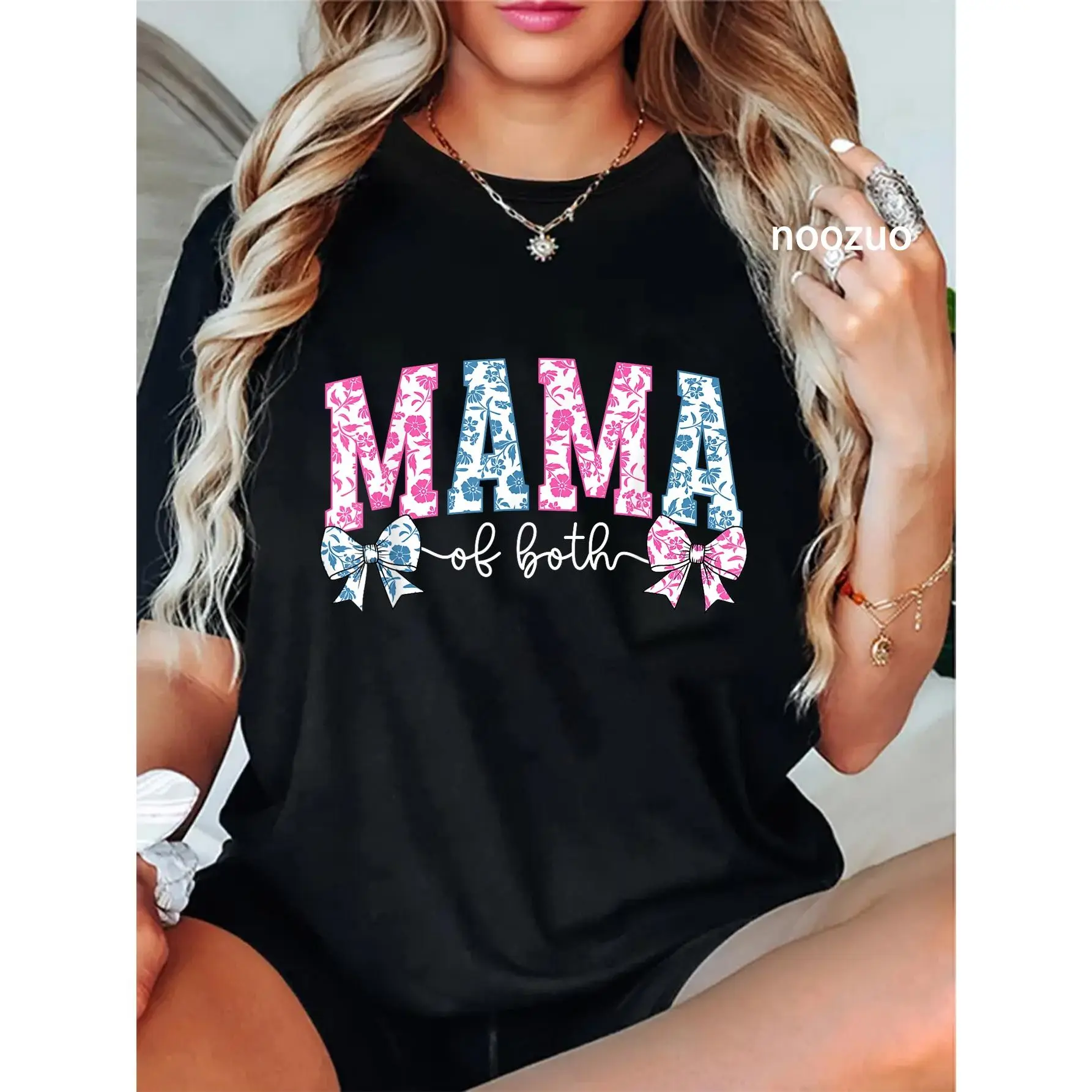 Women's Coquette Mama of Boys and Girls Sports Top, Casual T-Shirt for Sports & Outdoor Activities