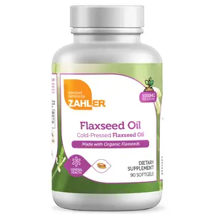 Zahler Organic Flaxseed Oil 1000mg Softgels | Cold-Pressed Omega 3 ALA Supplement | Kosher, Non-GMO, Gluten-Free, Vegetarian (90 Count)