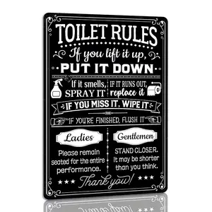 Funny Toilet Metal Tin Sign Poster, Vintage Wall Decor, Home Decor, Fun Bathroom Plaque, 20x30 Cm, Ideal for Bars and Cafes, Unique Gift Idea