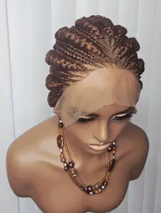 Brown Ponytail Synthetic Braided Wig for Classic Ladies with Natural Look Comfortable Fit Unisex Versatile and Easy to Maintain