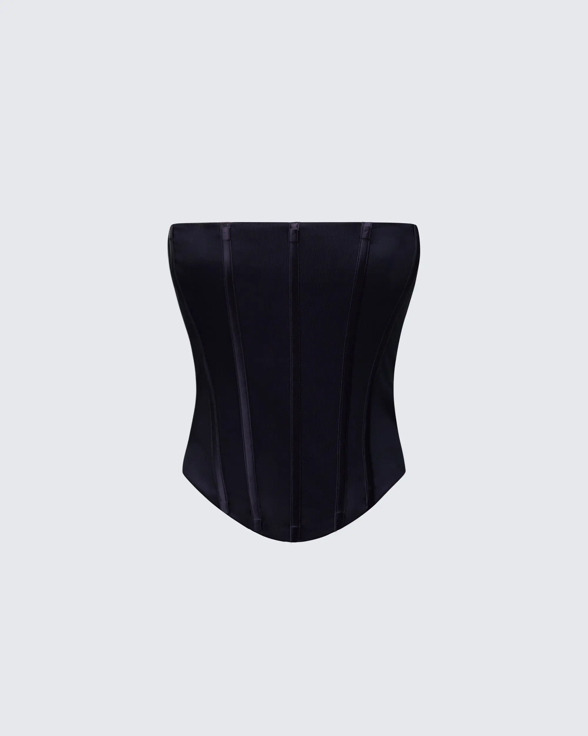 Tina Black Mesh Corset Top - TikTok Shop