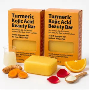 By Natures Turmeric Kojic Acid Beauty Bar 5.5 oz - 2 Pack