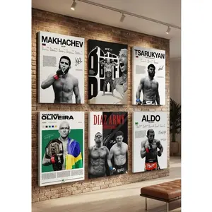 Ultimate UFC Legends Canvas Poster - Islam Makhachev & MMA Stars Wall Art | High-Definition Sports Decor for Gym & Man Cave
