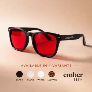 Red Lens Night Time glasses for sleep, screens, 99.9% blue light blocking