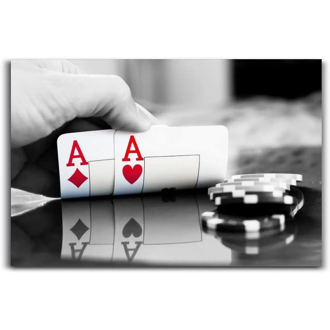 Poker Cards And Chips Wall Art Print Vintage Canvas Wall Art Wall Decor Aesthetic Modern Living Room Bathroom Decor Poster