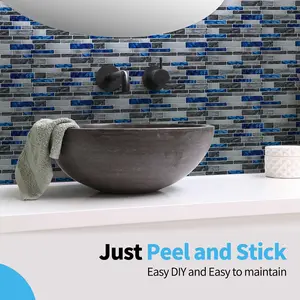 Art3d 10-Pack 12"x12" Peel and Stick Marble Tiles, Self-Adhesive Backsplash for Kitchen & Bathroom, Decoration Sticker, Homedecor