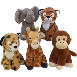 212 MAIN Eco-Friendly Squeak Plush Dog Toy - 8 in. H2O Design, Safari Look, Assortment Pack for Fetch Fun (1 Piece, Assorted), Squeak Plush Toys