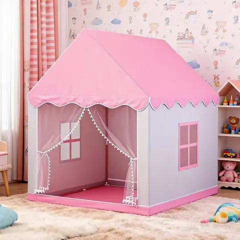 Kids' Fun Play Tent, Pretend Play & Princess Fairy Tale Castle Tent, Toddler Travel Tent | Unisex Secret Space | Portable Indoor & Outdoor Playhouse | Party Decor & Holiday Gift (Birthday/Christmas/Thanksgiving/Halloween) | No Accessories