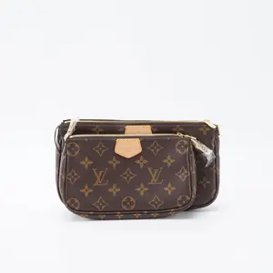 Pre-owned Louis Vuitton PVC Shoulder Bags Multi Pochette Monogram Pink Strap Crossbody Bags BGP208530