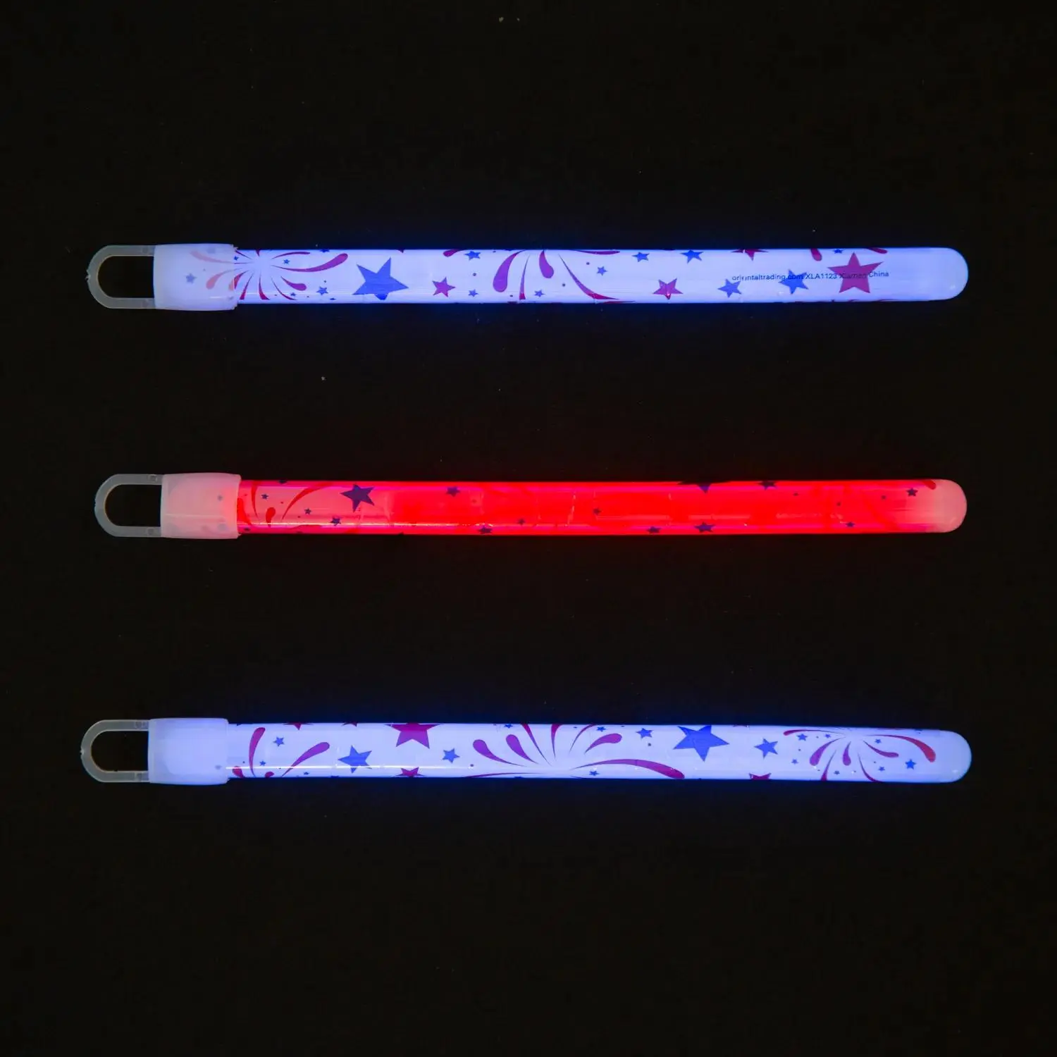 Patriotic Print Glow Sticks - 12 Pc.