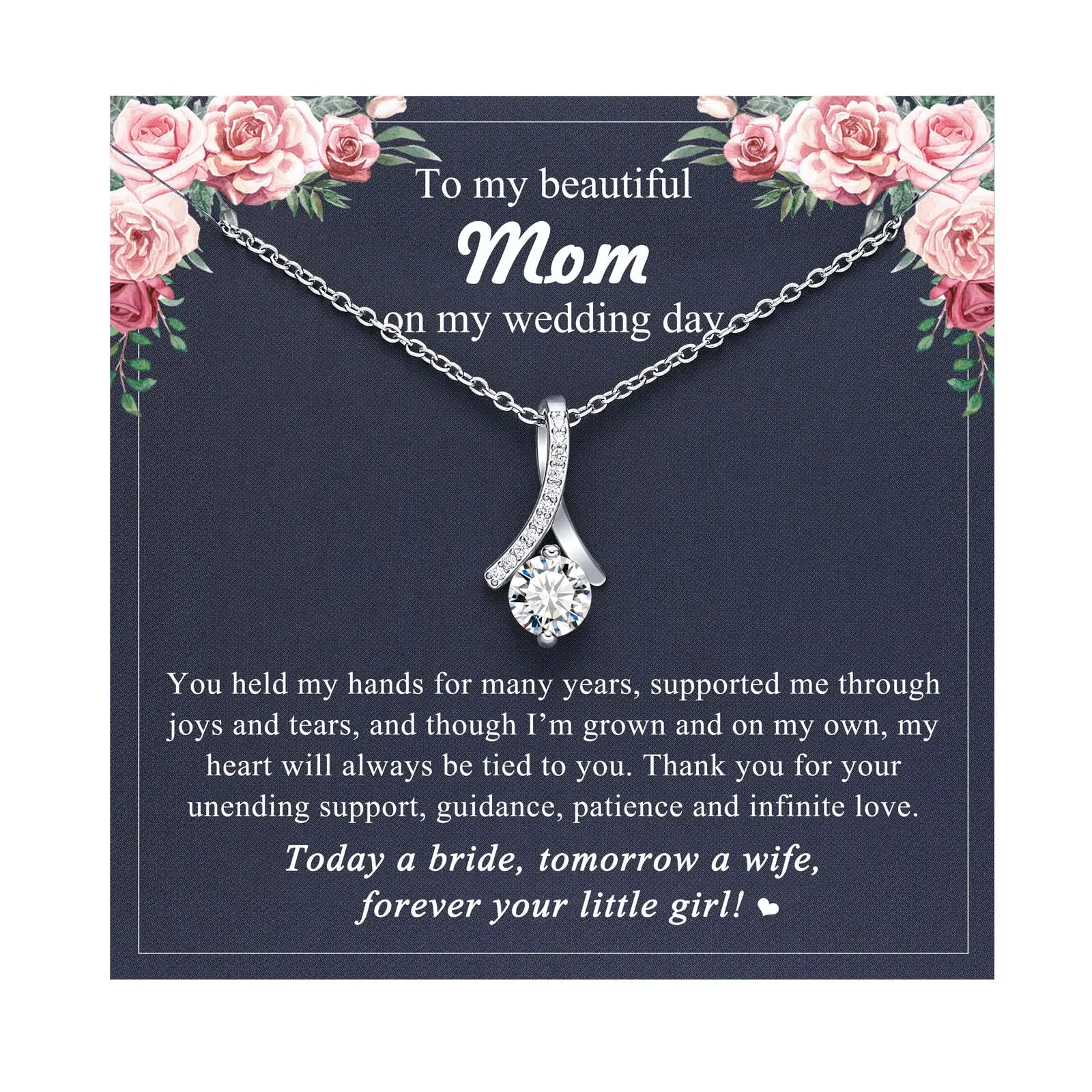 Dainty Necklace for My Mom Mother of the Bride Wedding Gifts Mother of The Bride Necklace