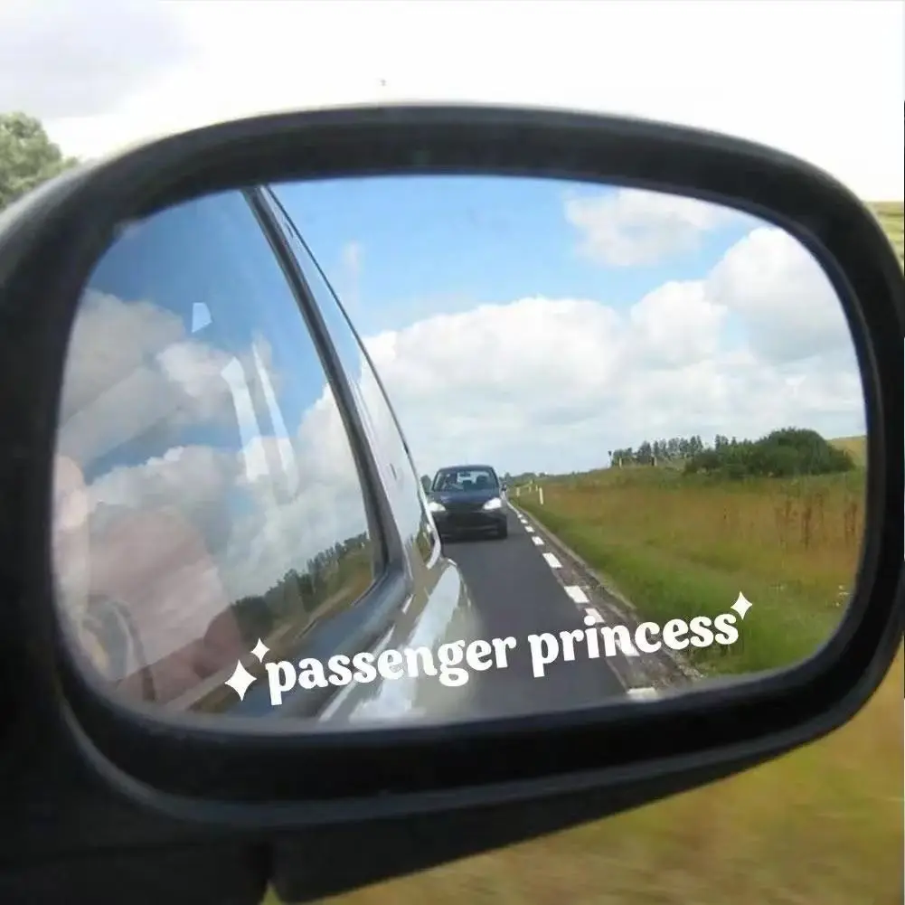 2PCS Passenger Princess Sticker, Funny Rear View Mirror Decal ...