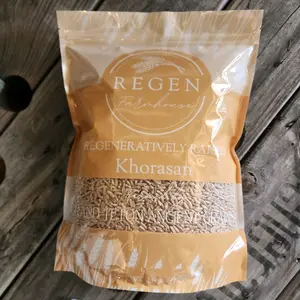 Khorasan BERRIES, in Biodegradable bag, ancient grains from Grand Teton. Regenerative & organic. Purest & soil tested. Buttery flavor.
