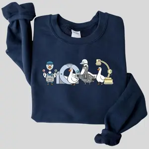 Radiology Goose Sweatshirt, Funny X-Ray Tech Sweatshirt, CT MRI Graphic for Radiologic Technologist Hoodie, Medical Humor Gift Crewneck