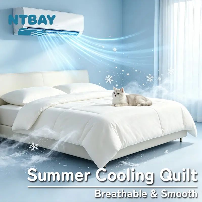 NTBAY Summer Cooling Quilt, Ice-touch & Ultra-smooth Soft Breathable lightweight Blanket for Hot Sleepers, Air Conditioning Thin Quilt, -5℃ Cool Surface, Q-Max﹥0.4, Premium Japanese Cooling Nylon, Summer Gift Ready, Versatile for Bedroom, Dorm, Oeko-Tex