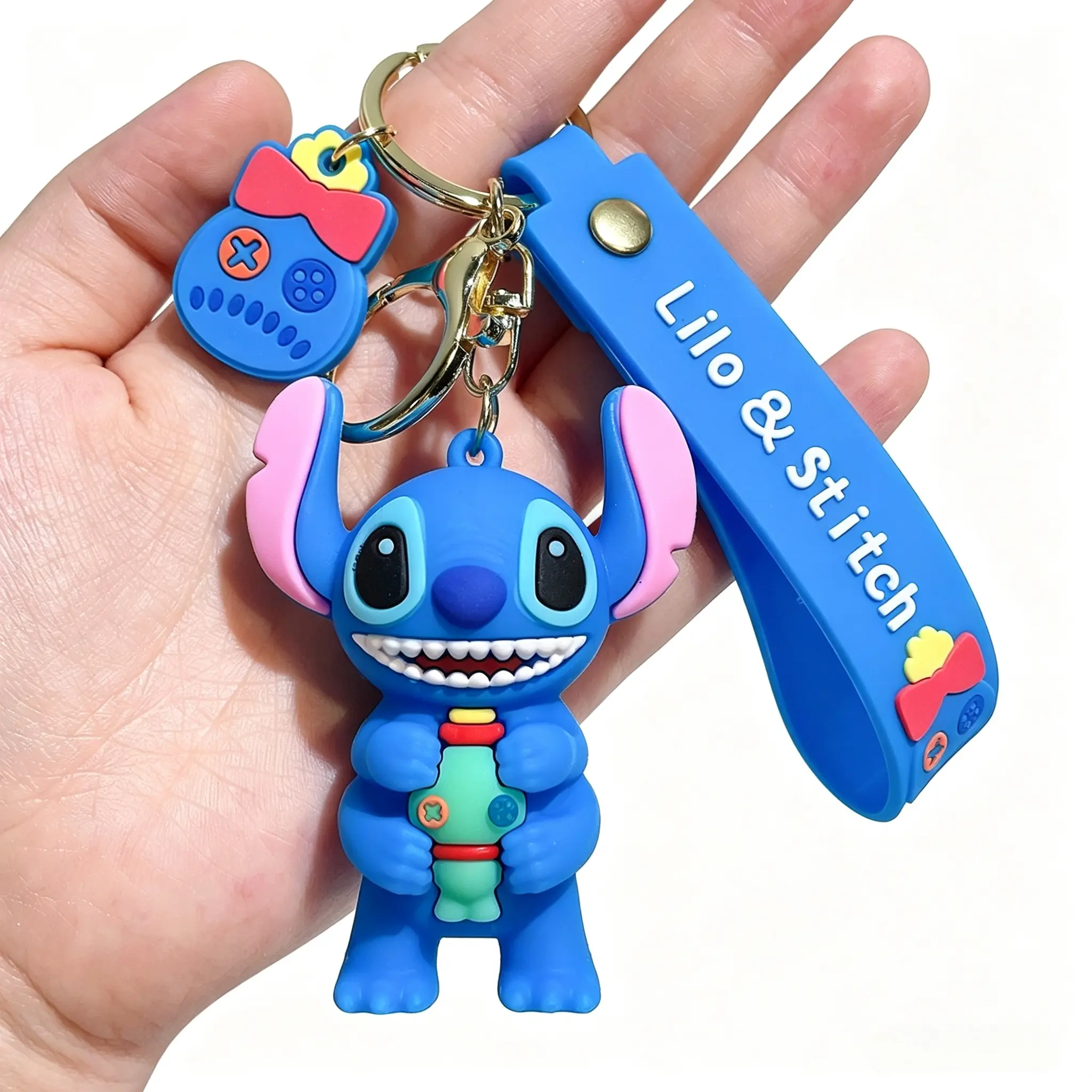 Disney Stitch 3d Figure Keychain, All-Purpose Cartoon Bag Charm For Everyday Carry & Daily Life Scenarios