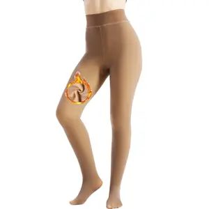 Warm Opaque Fleece Lined Tights For Women Winter Thermal Black Sheer Pantyhose Leggings sexy  leggings