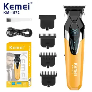 Kemei Men's Hair Clipper Professional Hair Trimmer Portable Haircut Machine Km-1572, Lithium-Ion Battery, 1200mah, New Condition, Cordless Trimmers