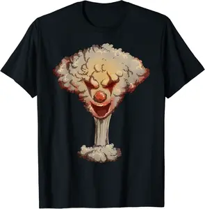 Scary Clown Atomic Bomb Mushroom Cloud - Halloween T-Shirt - Judithca Shop 83B08LDBX7XC