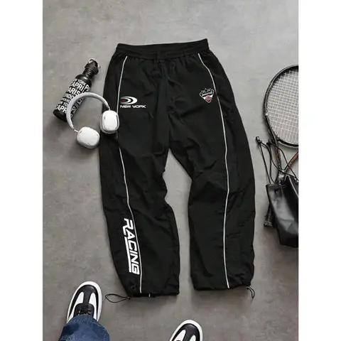 Men's Graphic Printed Sports Pants Comfortable Ultra Lightweight Baggy For Gym Sweatpants