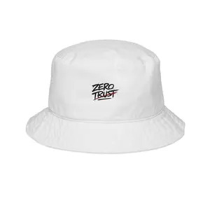 Zero Trust Embroidered Bucket Hat — Casual Streetwear Sun Hat