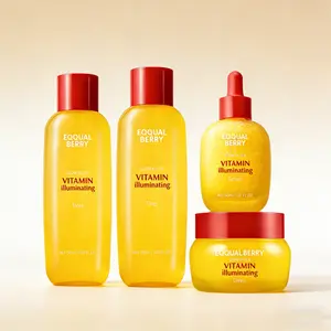 EQQUALBERRY Vitamin Illuminating Serum & Cream Set - Vitamin C & Niacinamide | Targets Dark Spots | Strengthens Skin Barrier with Ceramides | Glowy, Lightweight Hydration