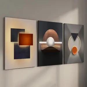 Set of 3 Minimalist Abstract Gray Canvas Art, Modern Stretched Framed Wall Decor, Contemporary Silver & White Geometric Prints, Ready-to-Hang Gallery Wrapped Artwork for Home Office