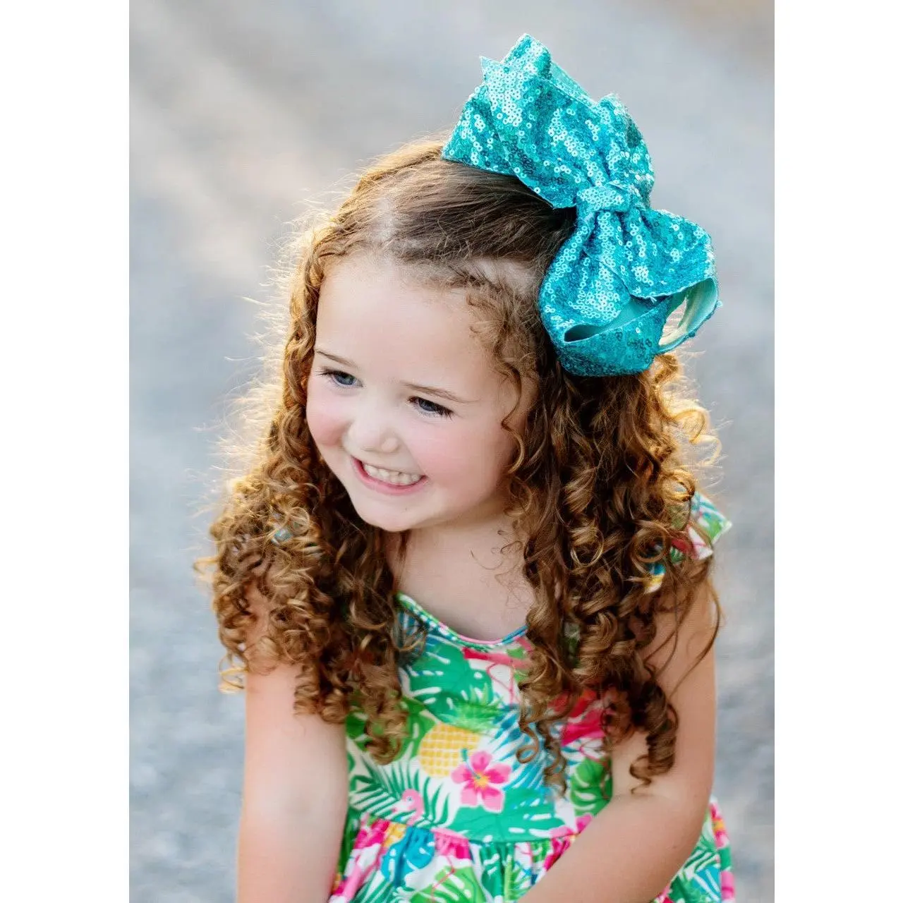 6.5" Sequin Texas Size Hair Bows | Alligator Clip