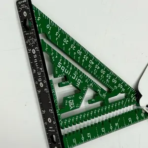 Fusion Pro- Made in USA Next Level Rafter Squares 3/16" x 1" Heel for Deck Board Spacing Quick Mark Inner Design Easy Read Laser Marks